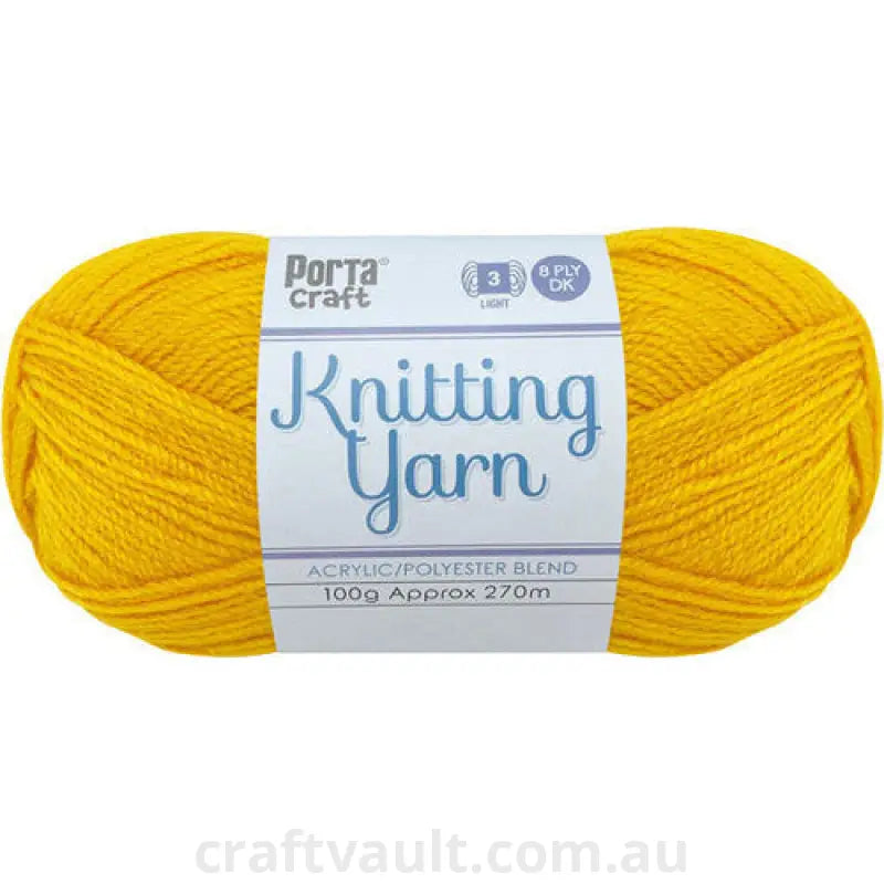 Knitting Yarn 100g 270m 8ply Solid Daisy