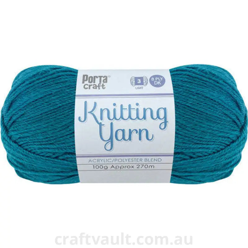 Knitting Yarn 100g 270m 8ply Solid Jade