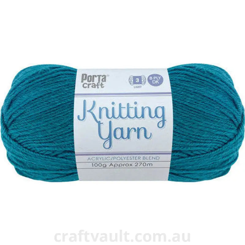 Knitting Yarn 100g 270m 8ply Solid Jade