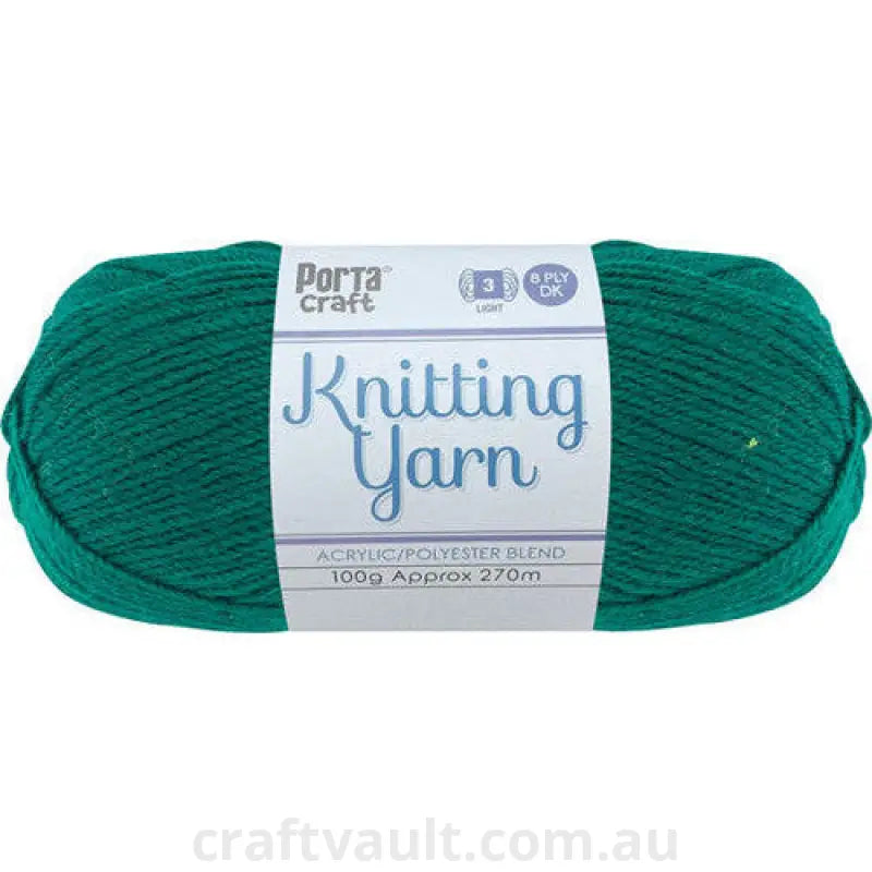 Knitting Yarn 100g 270m 8ply Solid Jungle