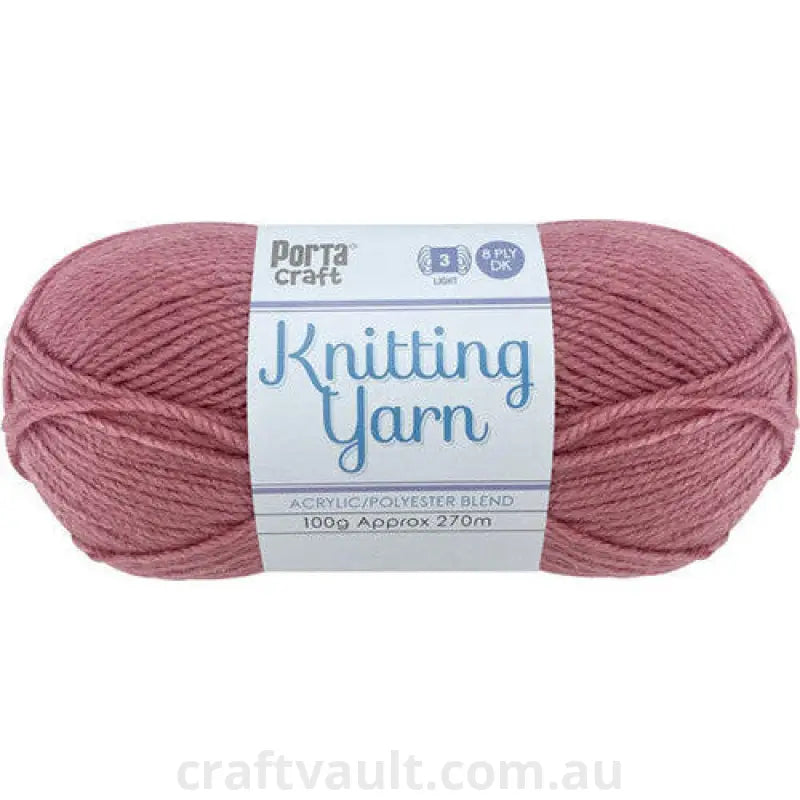 Knitting Yarn 100g 270m 8ply Solid Lilly Pilly