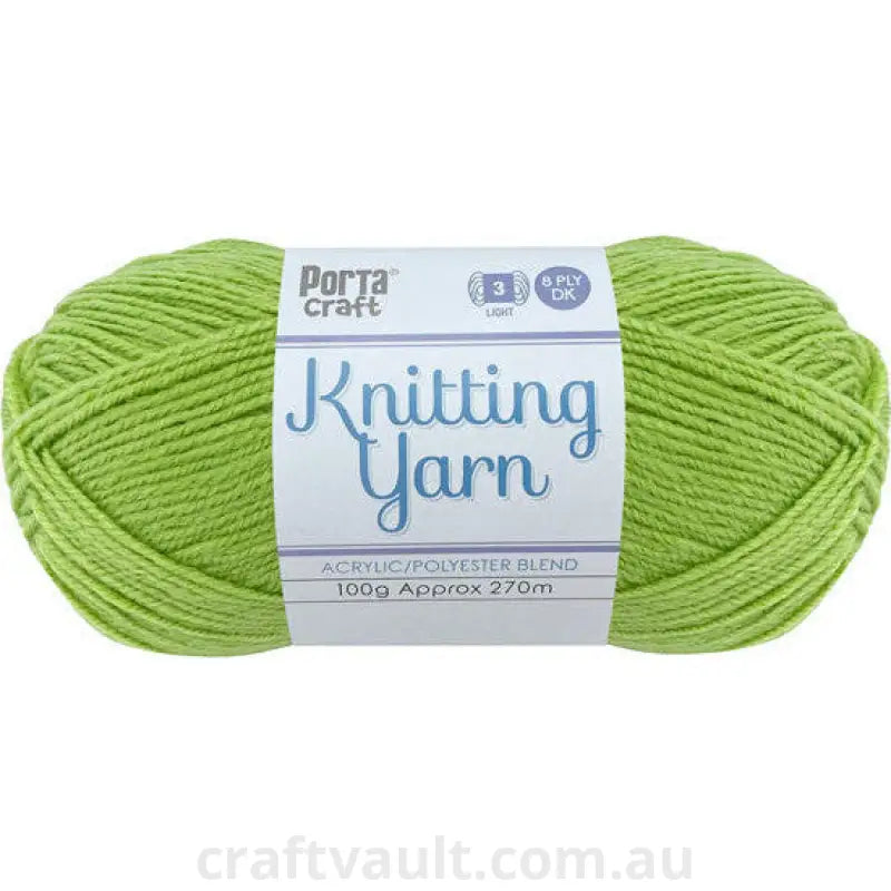 Knitting Yarn 100g 270m 8ply Solid Pear