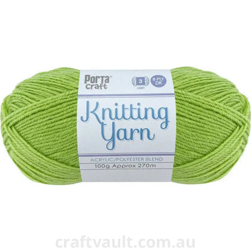 Knitting Yarn 100g 270m 8ply Solid Pear