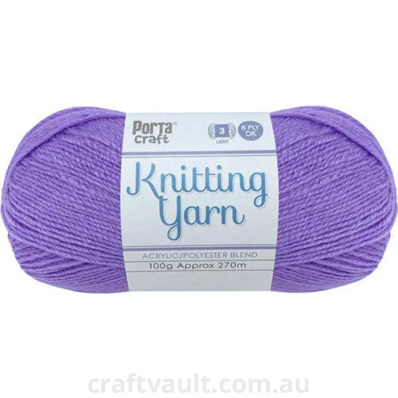 Knitting Yarn 100g 270m 8ply Solid Periwinkle