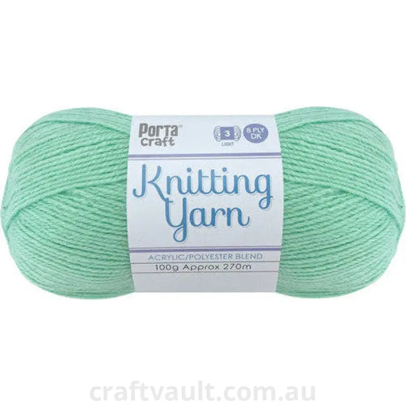 Knitting Yarn 100g 270m 8ply Solid Spearmint
