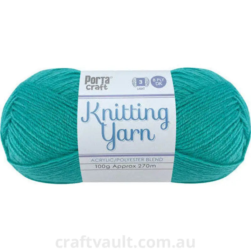 Knitting Yarn 100g 270m 8ply Solid Waterfall