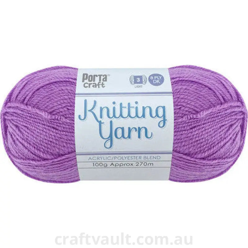 Knitting Yarn 100g 270m 8ply Solid Wisteria