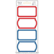 Label Stickers Classic Red & Blue 4 Sheets