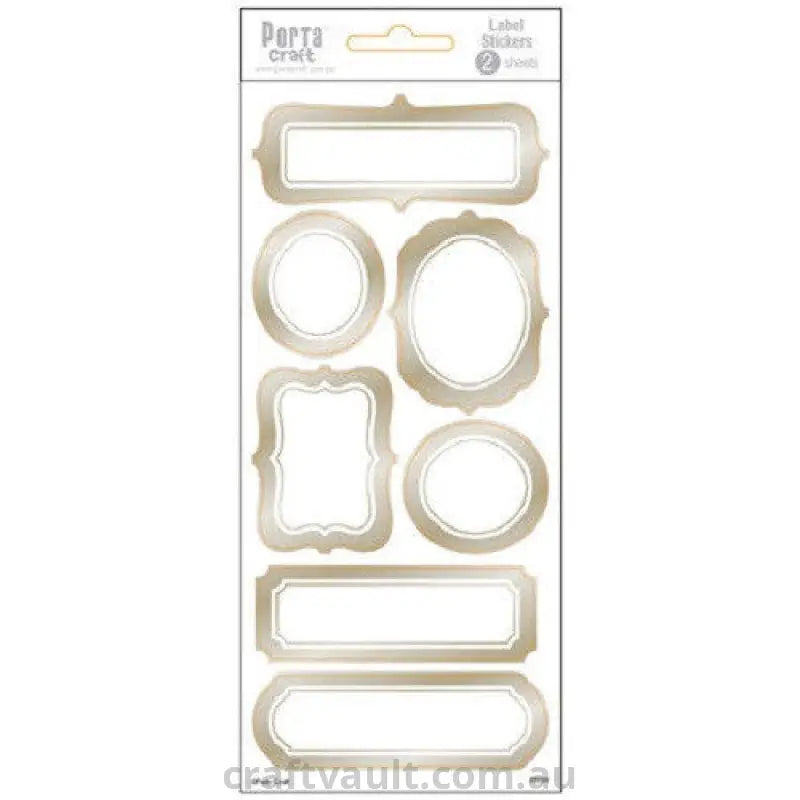 Label Stickers Foil Ornate Gold 2 Sheets