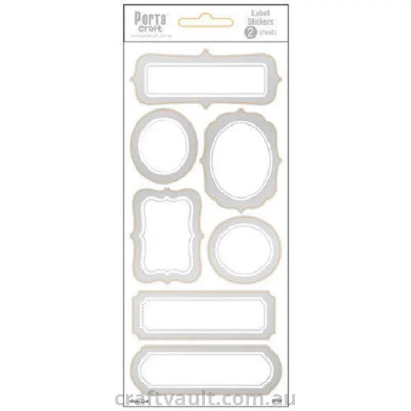 Label Stickers Foil Ornate Silver 2 Sheets