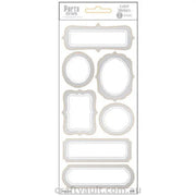 Label Stickers Foil Ornate Silver 2 Sheets