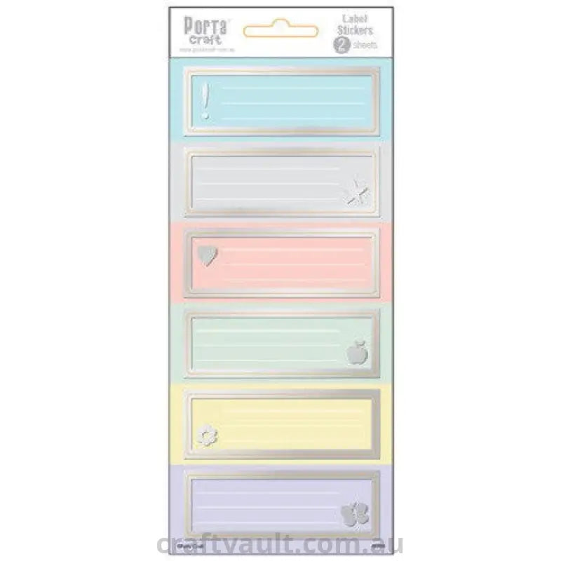Label Stickers Foil Rectangle 2 Sheets