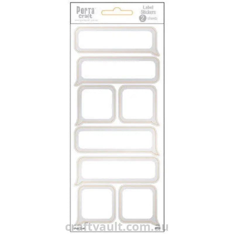 Label Stickers Foil Speech Bubble 2 Sheets