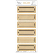 Label Stickers Kraft Paper Rectangle 4 Sheets
