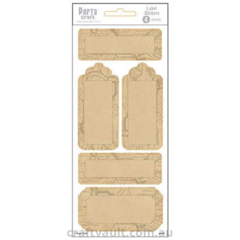 Label Stickers Kraft Paper Travel Tag B 4 Sheets