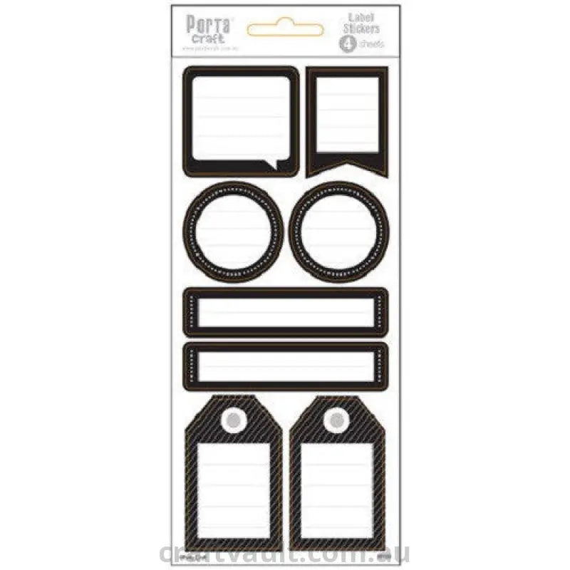 Label Stickers Note Black 4 Sheets