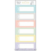 Label Stickers Rectangle Pastel 4 Sheets