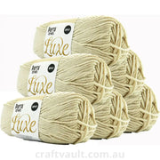Luxe Cotton Blend Yarn 100g 220m 8ply Ivory