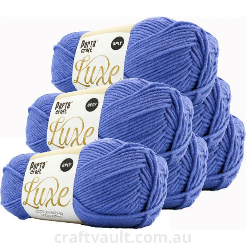 Luxe Cotton Blend Yarn 100g 220m 8ply Lilac
