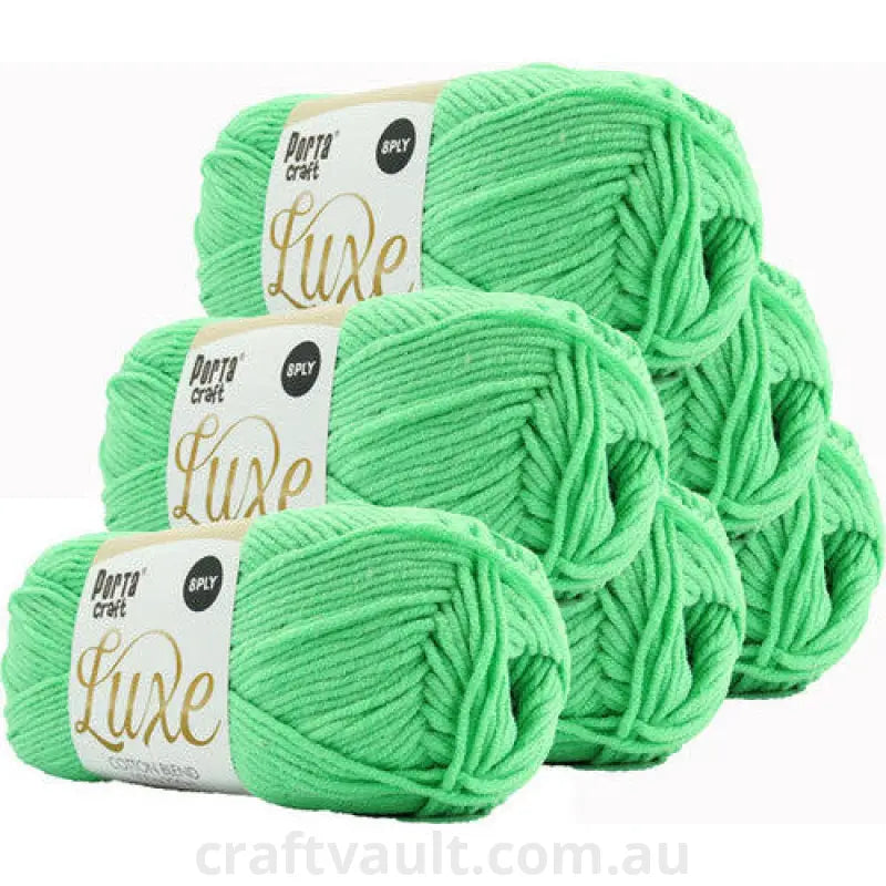 Luxe Cotton Blend Yarn 100g 220m 8ply Mint