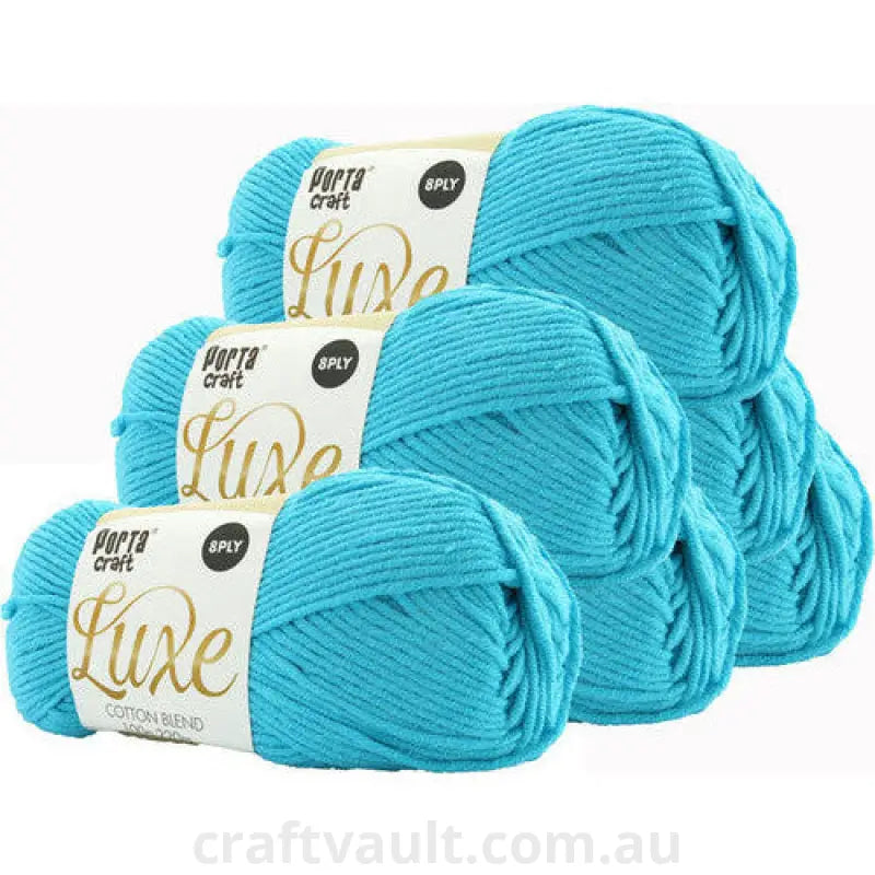 Luxe Cotton Blend Yarn 100g 220m 8ply Ocean