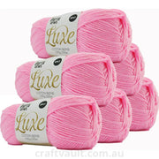 Luxe Cotton Blend Yarn 100g 220m 8ply Princess Pink