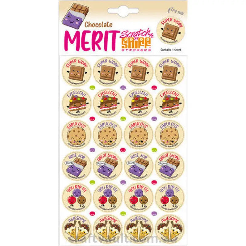Merit Scratch N Sniff Sheet - Chocolate Scented