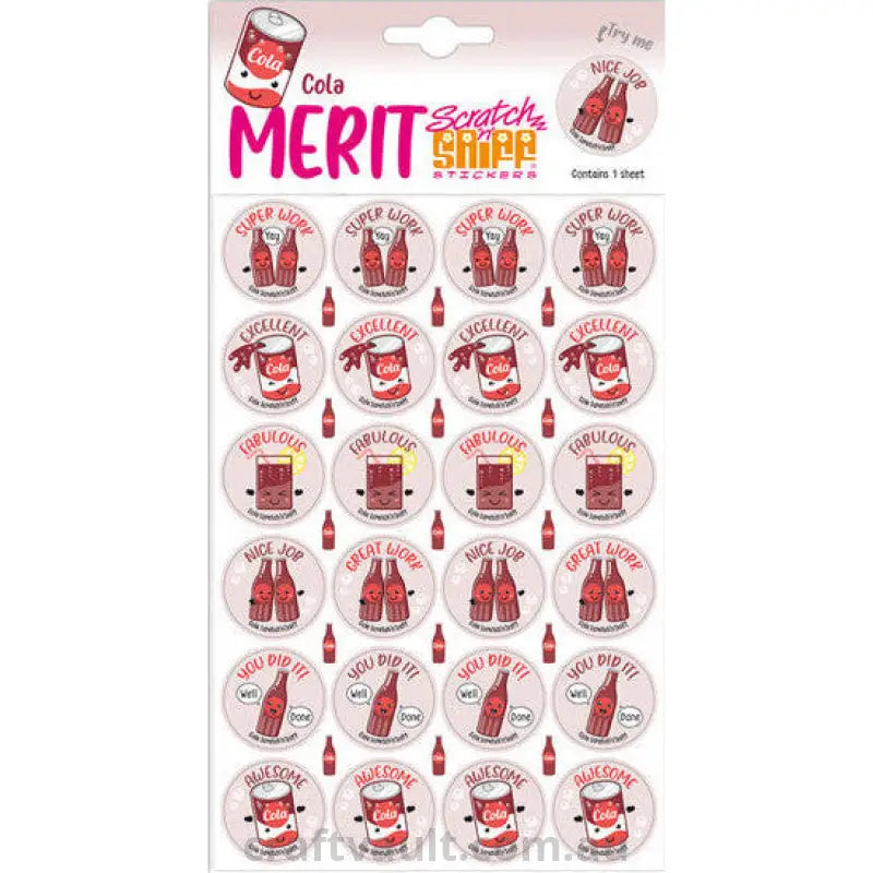 Merit Scratch N Sniff Sheet - Cola Scented