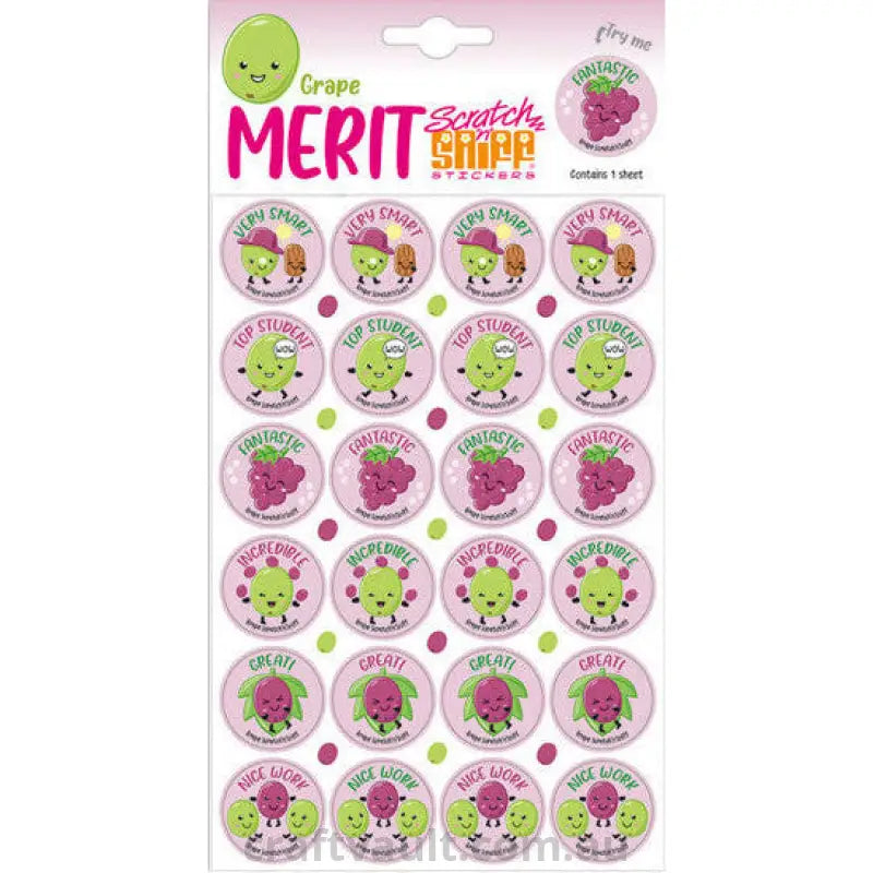 Merit Scratch N Sniff Sheet - Grape Scented