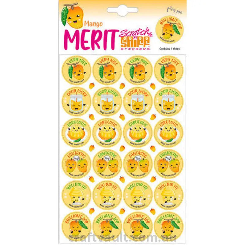 Merit Scratch N Sniff Sheet - Mango Scented