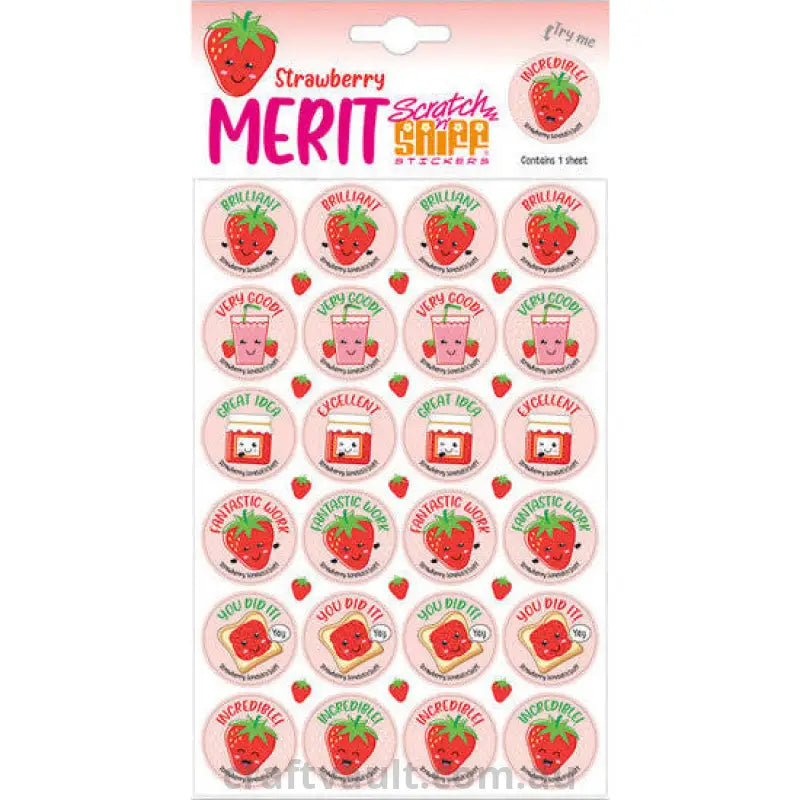 Merit Scratch N Sniff Sheet - Strawberry Scented