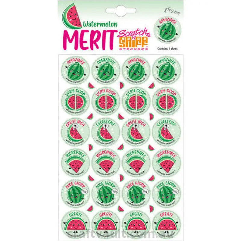 Merit Scratch N Sniff Sheet - Watermelon Scented