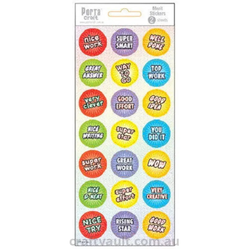 Merit Stickers Laser Excellent Work 2 Sheets