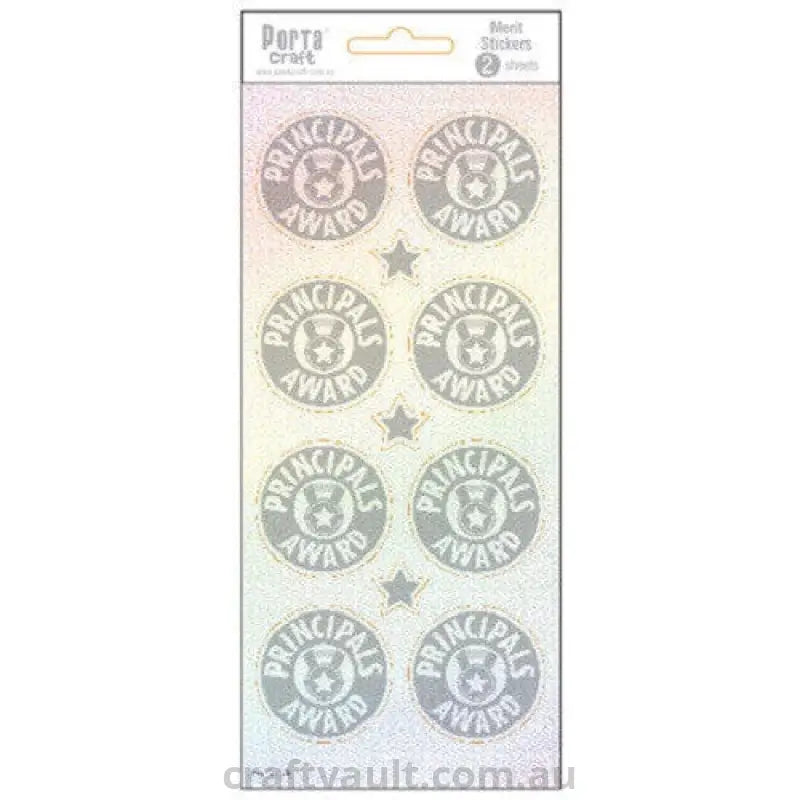 Merit Stickers Laser Principal Award 2 Sheets