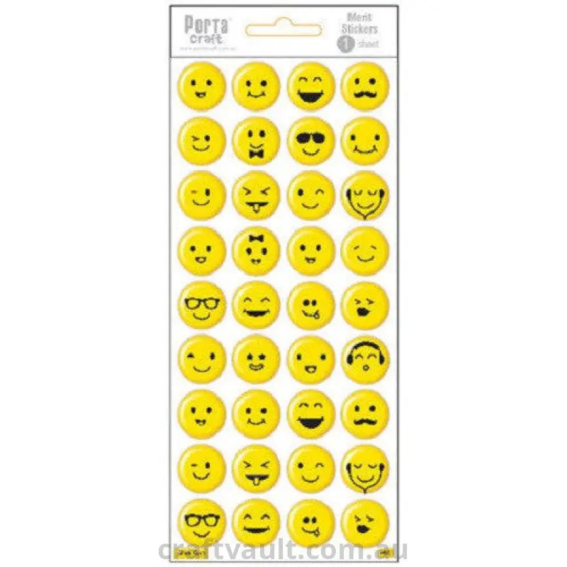 Merit Stickers Puffy Emoji 1 Sheet