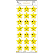 Merit Stickers Puffy Smiley Stars 1 Sheet