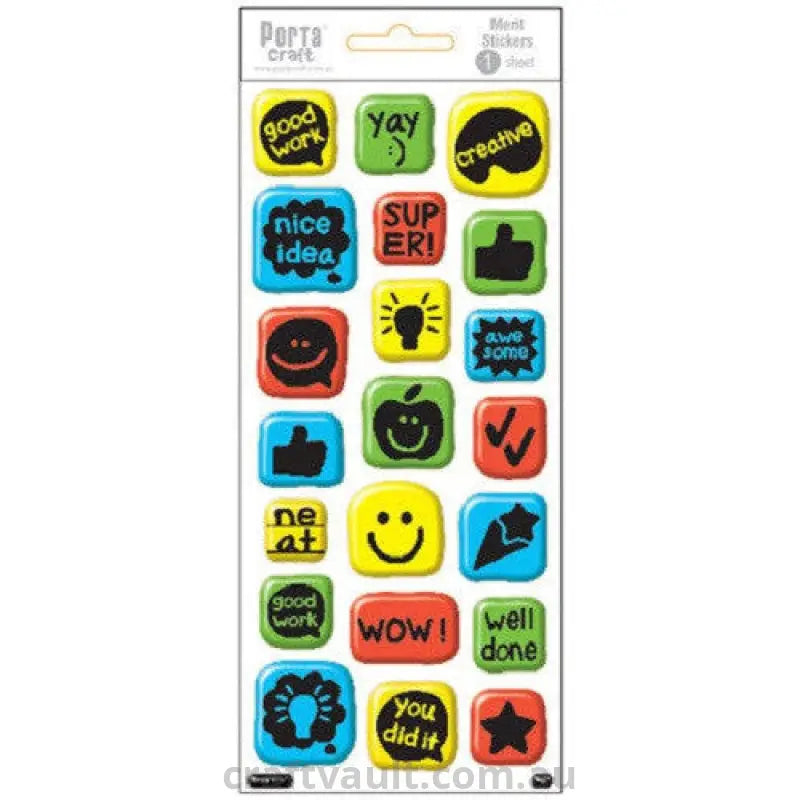 Merit Stickers Puffy Speech Bubble C 1 Sheet