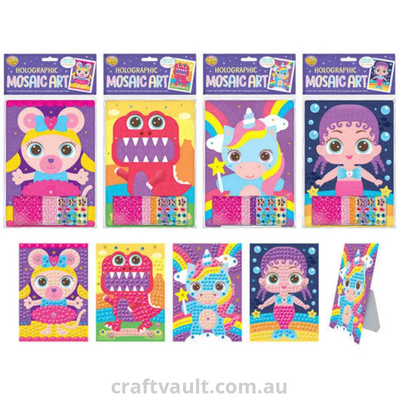 Mosaic Art Craft Kit 4 Assorted