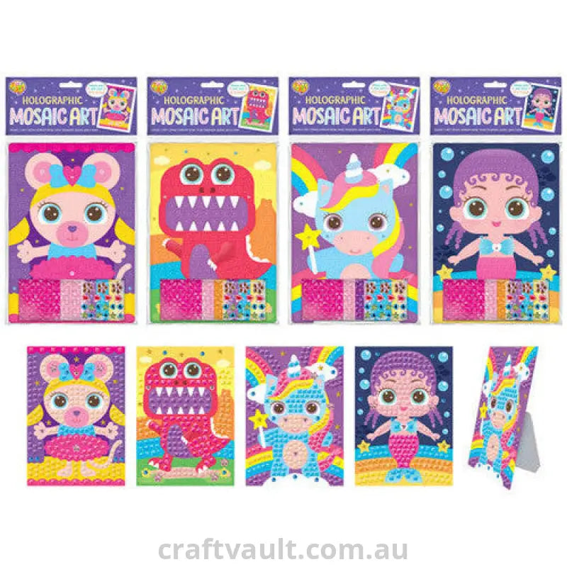 Mosaic Art Craft Kit 4 Assorted