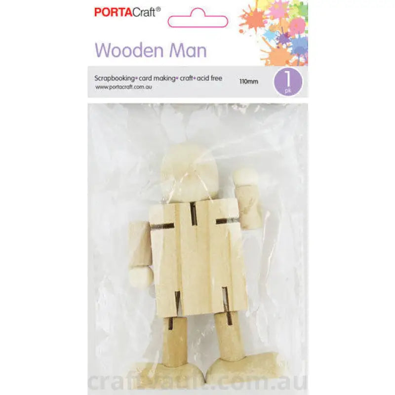 Moveable Person Wooden 11cm