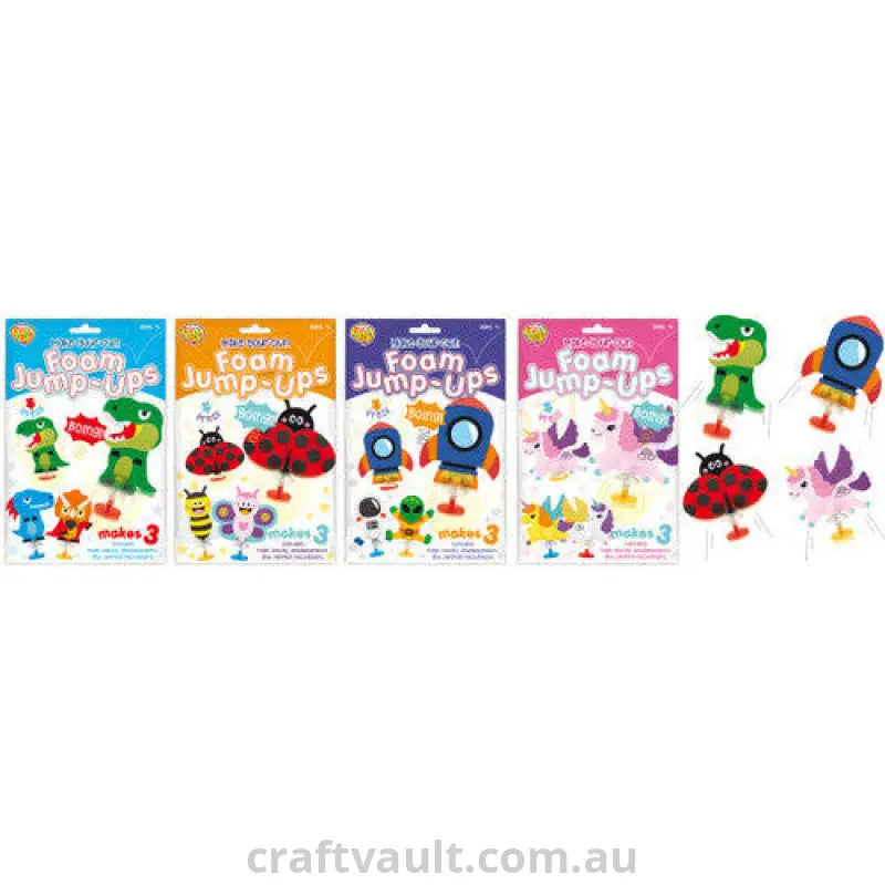 MYO Foam Jump-Ups Craft Kit 4 Assorted