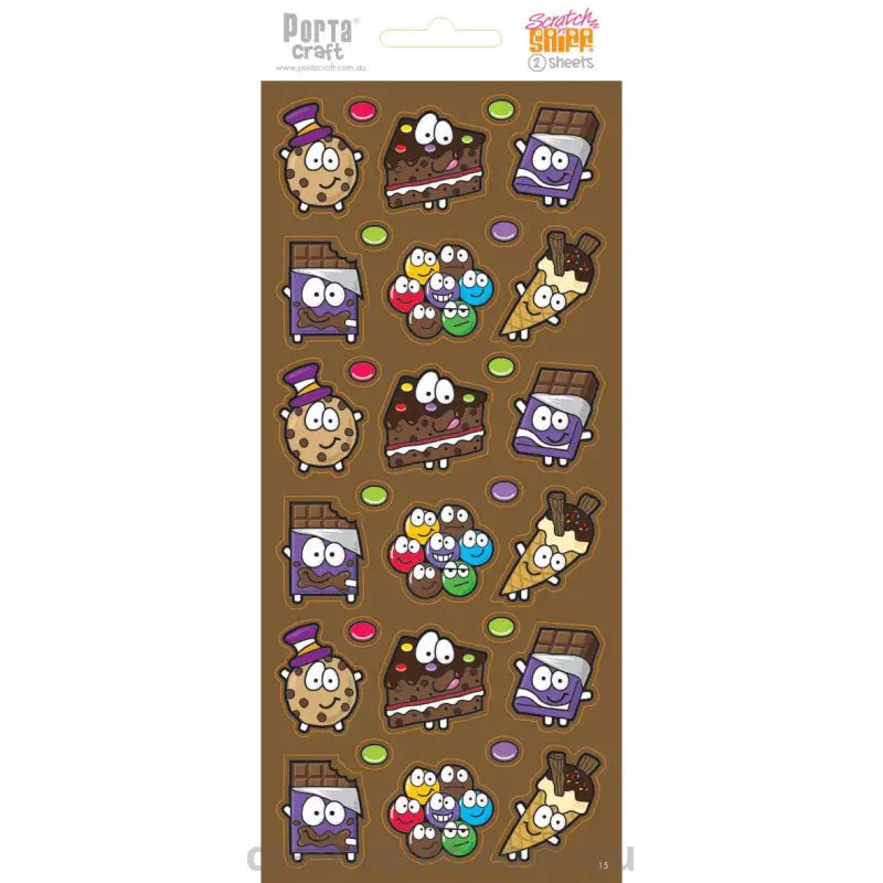 Novelty Scratch N Sniff Stickers - Chocolate Scented