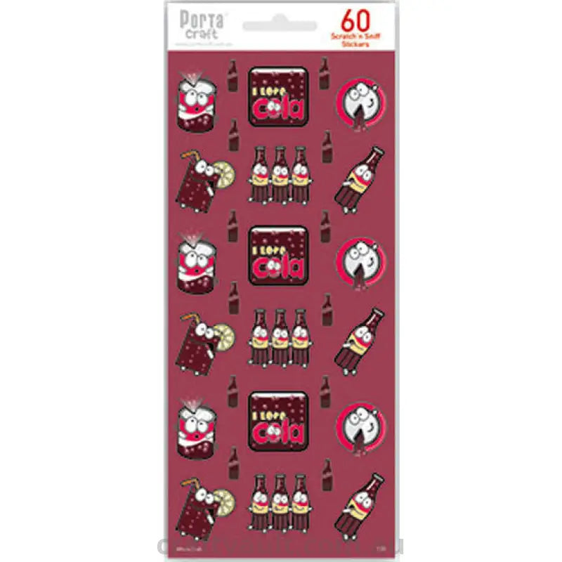 Novelty Scratch N Sniff Stickers - Cola Scented
