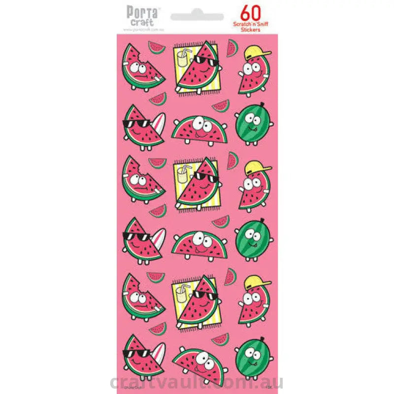 Novelty Scratch N Sniff Stickers - Watermelon Scented