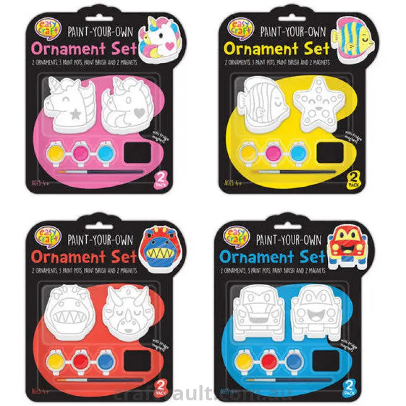 Ornament Painting Kit 2pk 4 Assorted