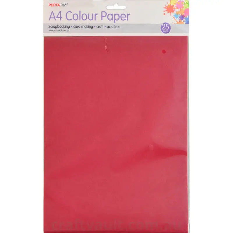 Paper A4 80gsm 25pk Crimson
