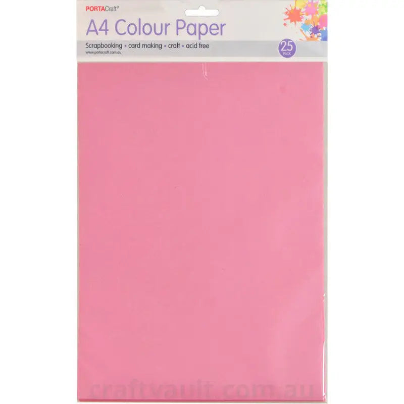 Paper A4 80gsm 25pk Fandango Pink