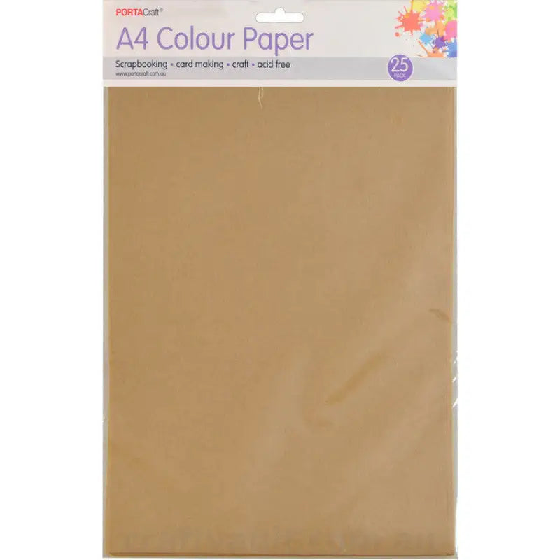 Paper A4 80gsm 25pk Kraft