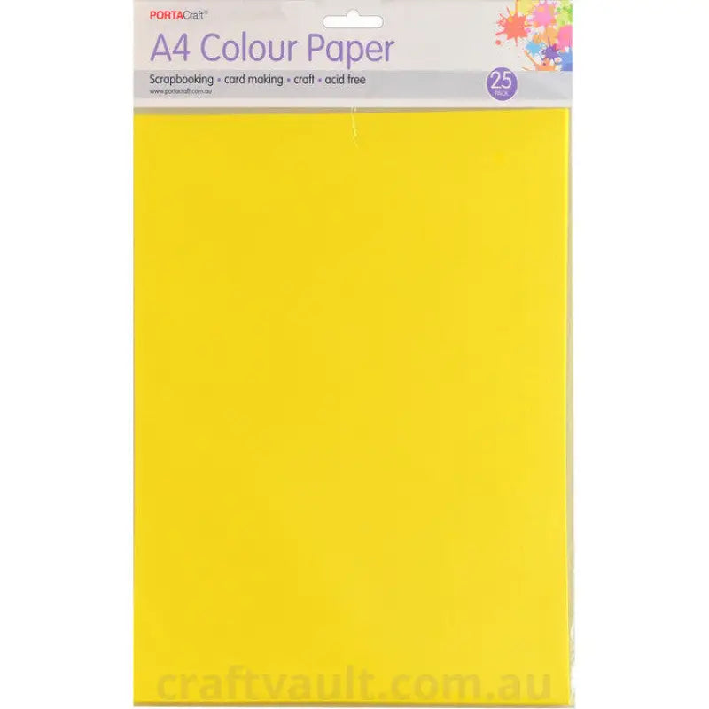 Paper A4 80gsm 25pk Primrose Yellow