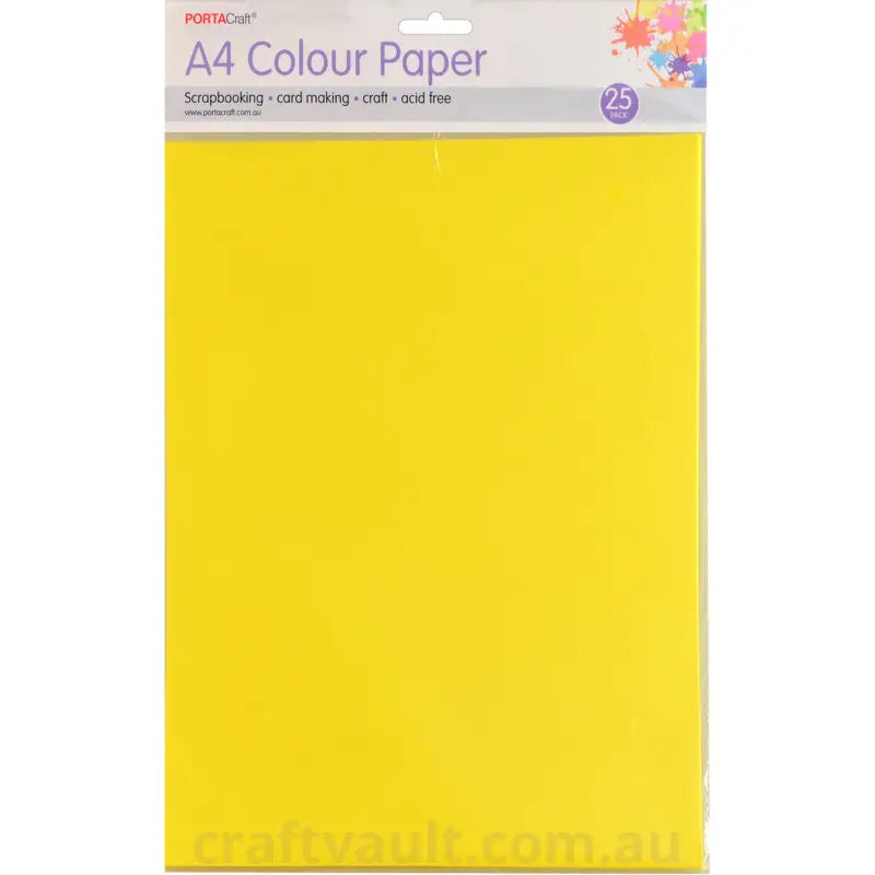 Paper A4 80gsm 25pk Primrose Yellow